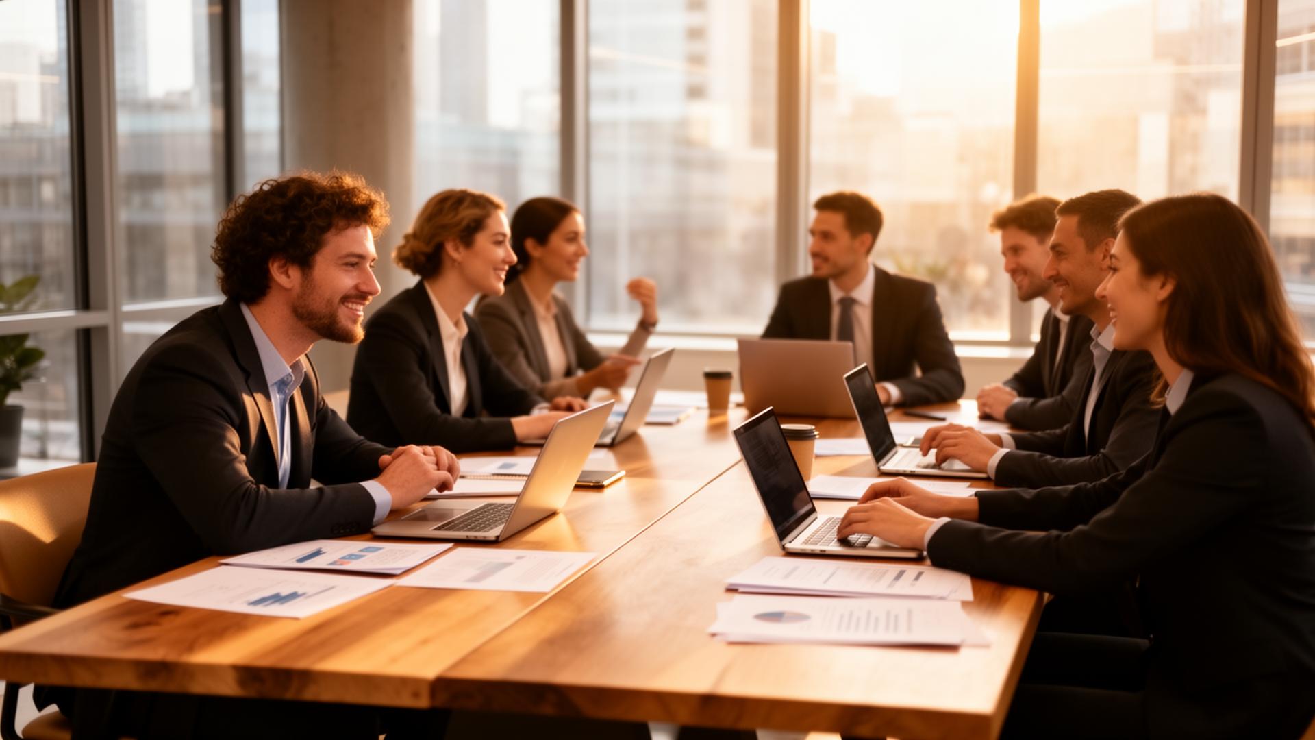 Professionisti che collaborano attorno a un tavolo